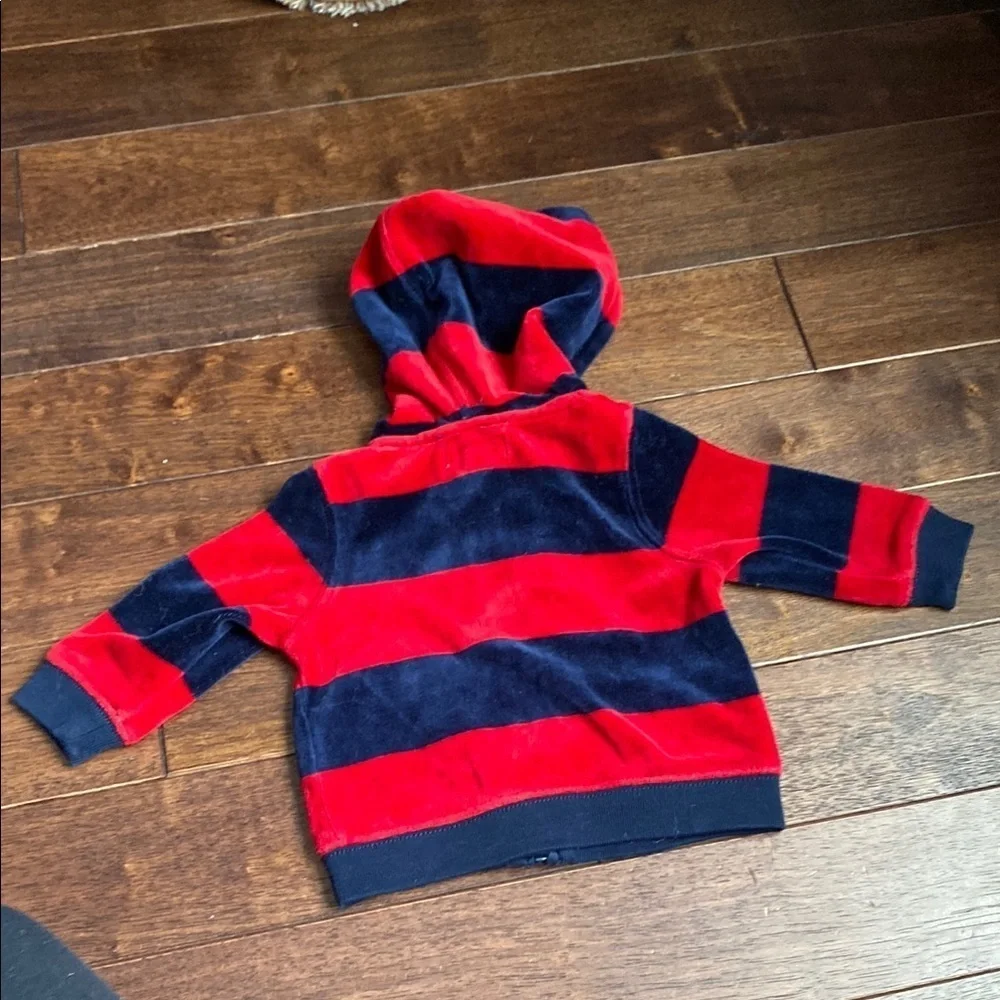 Ralph Lauren Blue and Red Striped Hoodie